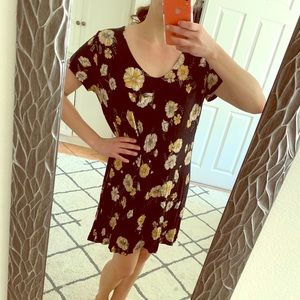 Floral Print T-shirt Dress